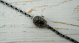 Vintage Soviet womens mechanical watch Luch 1801.1, black dial