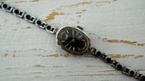 Vintage Soviet womens mechanical watch Luch 1801.1, black dial