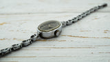 Vintage Soviet womens mechanical watch Luch 1801.1, black dial