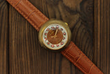 Vintage Soviet women's mechanical mini watch Slava Fabulous patterns