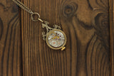 Vintage Art Deco USSR Ladies watch pendant Chaika gold plated