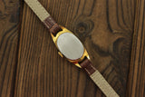 Vintage Soviet women's mechanical watch Luch, Roman Numerals, gold plate case