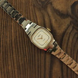 Vintage Soviet womens mechanical mini watch Chaika, cocktail bracelet wristwatch