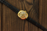 Vintage Soviet womens mechanical mini watch Chaika, gold plate case, cocktail wristwatch