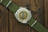 USSR vintage POLJOT SIGNAL mechanical alarm men's watch, soviet wristwatch