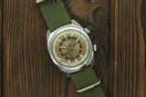 USSR vintage POLJOT SIGNAL mechanical alarm men's watch, soviet wristwatch