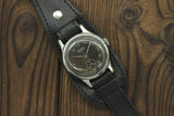 Vintage Soviet mechanical men's watch Mayak Maiak 1Mchz, black dial