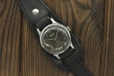 Vintage Soviet mechanical men's watch Mayak Maiak 1Mchz, black dial