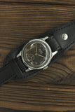 Vintage Soviet mechanical men's watch Mayak Maiak 1Mchz, black dial