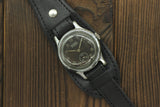 Vintage Soviet mechanical men's watch Mayak Maiak 1Mchz, black dial