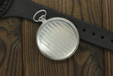 Vintage military Molnija pocket watch + WWI style new leather WRISTBAND