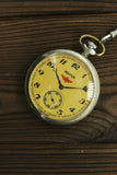 Vintage Molnija 3602 mens pocket watch Train Serkisof Demiryoly