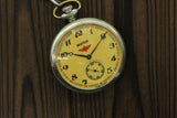 Vintage Molnija 3602 mens pocket watch Train Serkisof Demiryoly