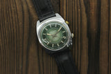 USSR vintage POLJOT SIGNAL mechanical alarm men's watch, green dial