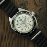 Soviet military Vostok 2409A Amphibian diver watch, anti-magnetic, Operation Desert Storm wristwatch