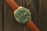 Vintage RAKETA 2628 college calendar Soviet mechanical wristwatch