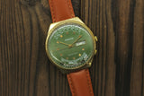 Vintage RAKETA 2628 college calendar Soviet mechanical wristwatch