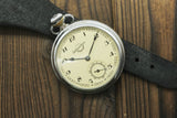 Zlatoustovskie CHK-6 1951 year Pocket Watch + WWI New Leather WRISTBAND WWII