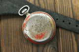 Zlatoustovskie CHK-6 1951 year Pocket Watch + WWI New Leather WRISTBAND WWII