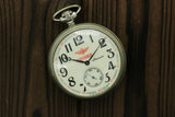 Vintage Molnija 3602 mens pocket watch Train Krasnikof