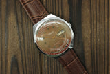 Soviet vintage mechanical wristwatch Raketa (Rocket), college calendar watch