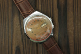 Soviet vintage mechanical wristwatch Raketa (Rocket), college calendar watch