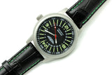 PILOT Aviator Soviet MILITARY stainless steel 24 hour watch POLJOT