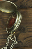 Vintage Soviet RARE MOLNIJA 3602 pocket watch Tracery, nice red dial