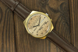 Soviet vintage mechanical wristwatch Raketa (Rocket), college calendar watch