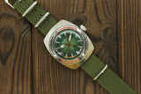 Soviet mechanical men's watch VOSTOK green Barrel Amphibian Diver