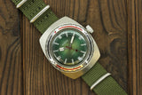 Soviet mechanical men's watch VOSTOK green Barrel Amphibian Diver