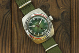 Soviet mechanical men's watch VOSTOK green Barrel Amphibian Diver