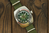 Soviet mechanical men's watch VOSTOK green Barrel Amphibian Diver