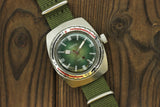 Soviet mechanical men's watch VOSTOK green Barrel Amphibian Diver