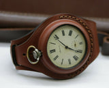 Antique WWI times New Leather STRAP (WRISTBAND) For Pocket Watch 50mm