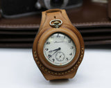 Antique WWI times New Leather STRAP (WRISTBAND) For Pocket Watch 50mm